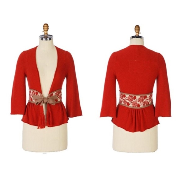 Anthropologie Sweaters - Anthropologie MOTH RARE Quicksilver Rose Cardigan